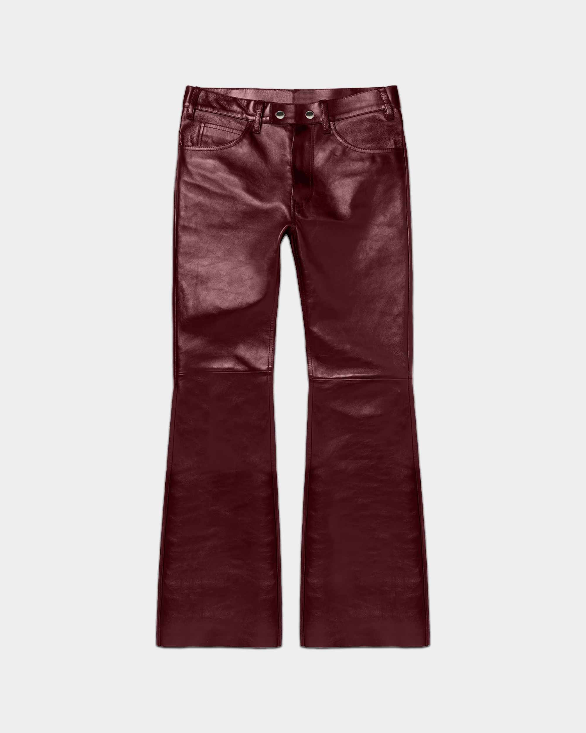 Maroon Leather Pants