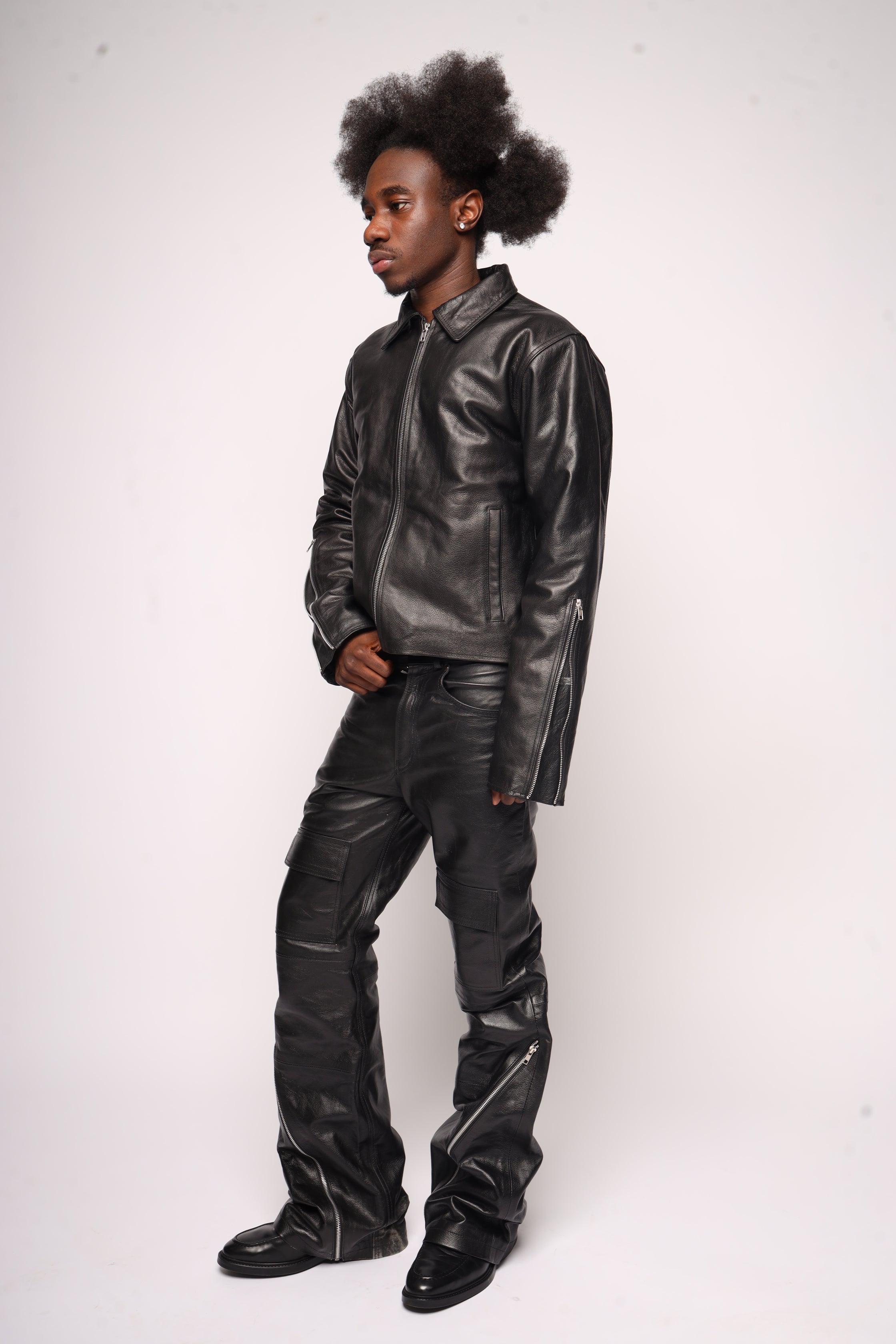 Zipped Leather Jacket