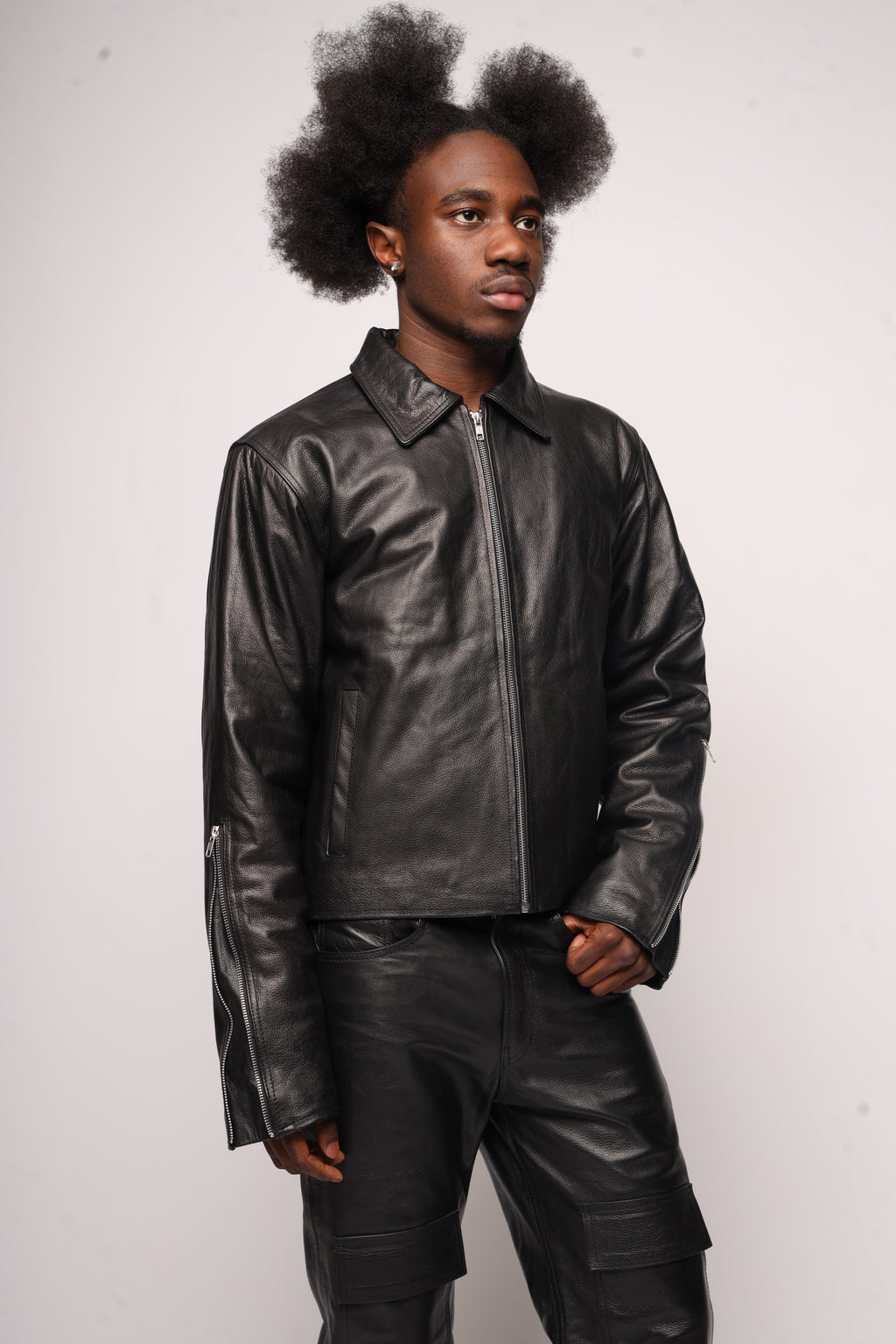 Zipped Leather Jacket