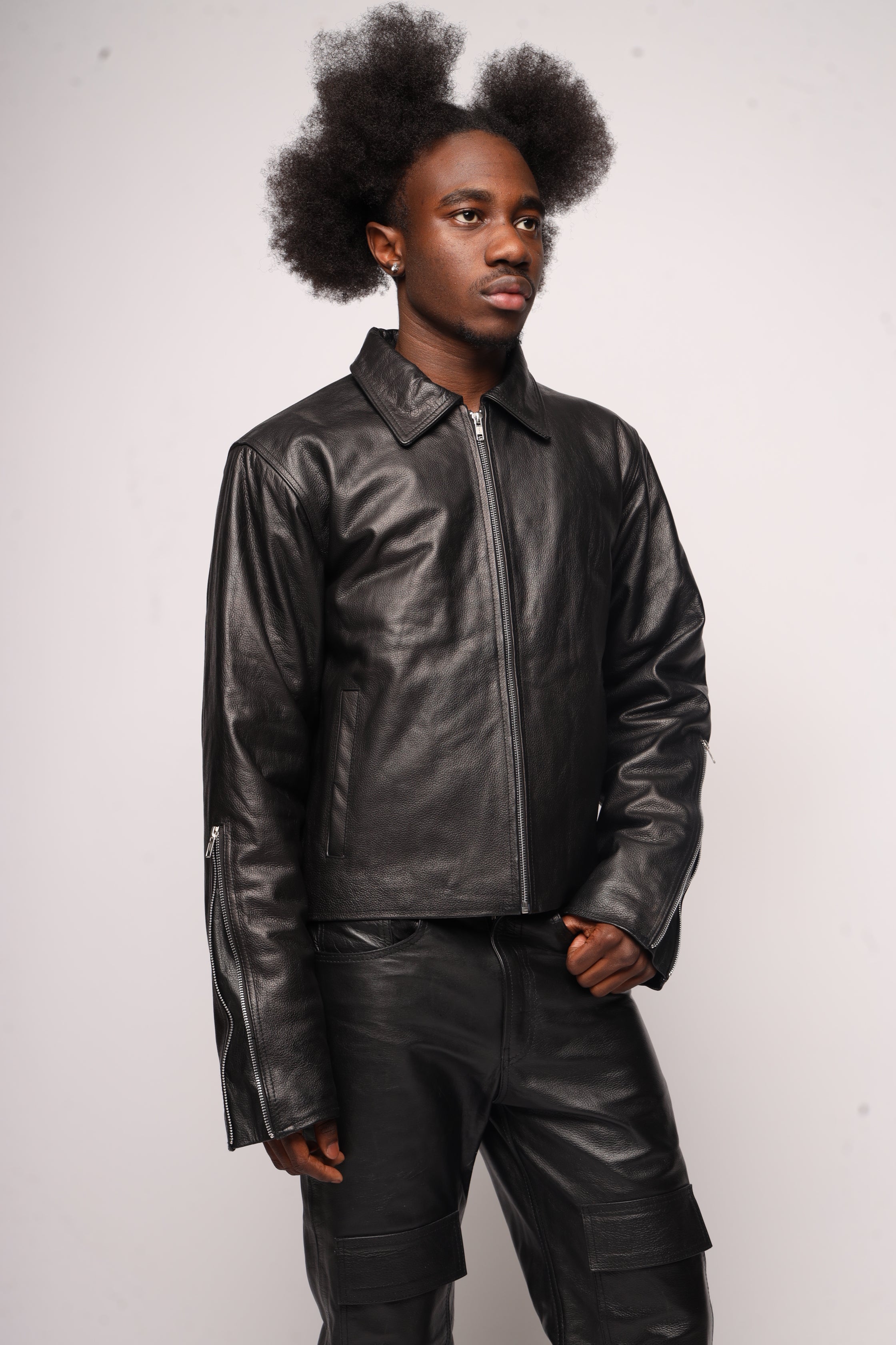 Zipped Leather Jacket