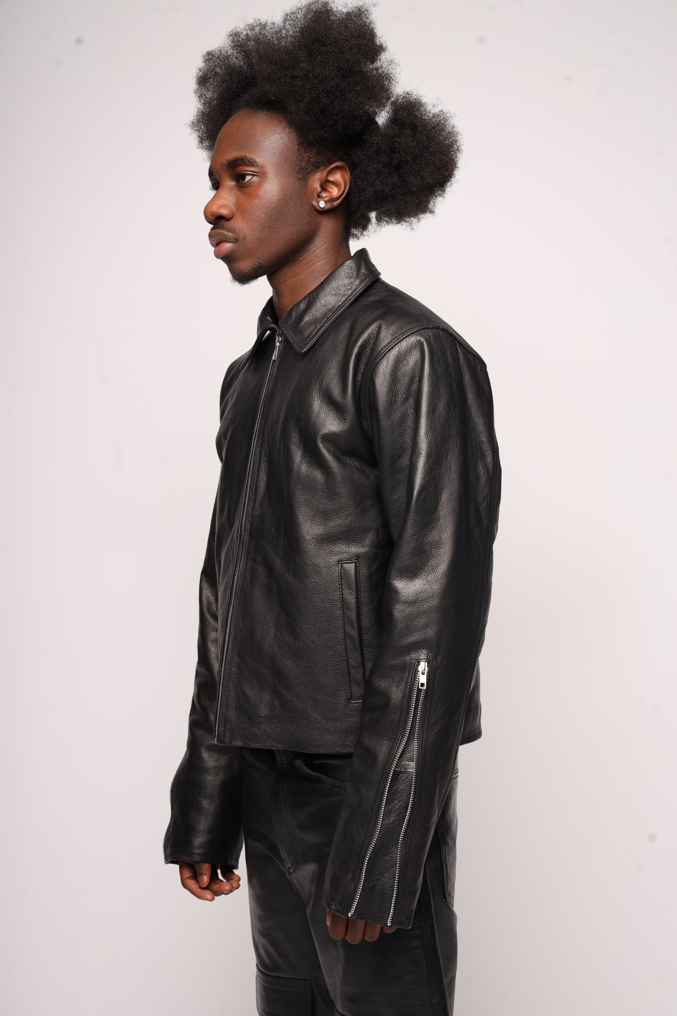 Zipped Leather Jacket