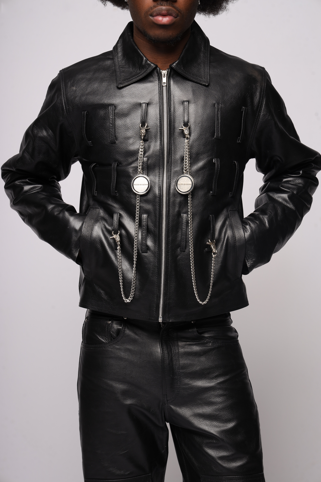 Looped Leather Jacket