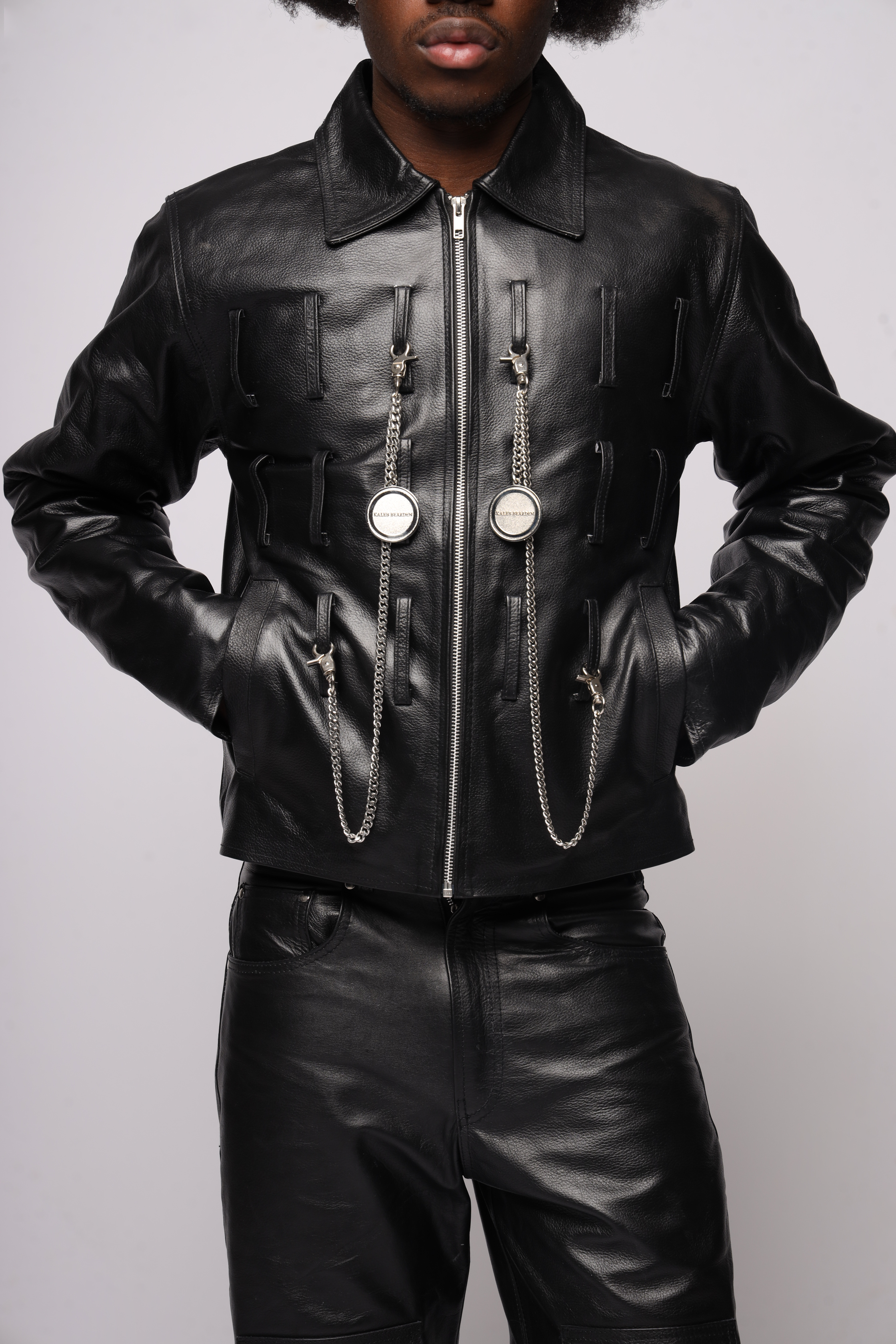 Looped Leather Jacket