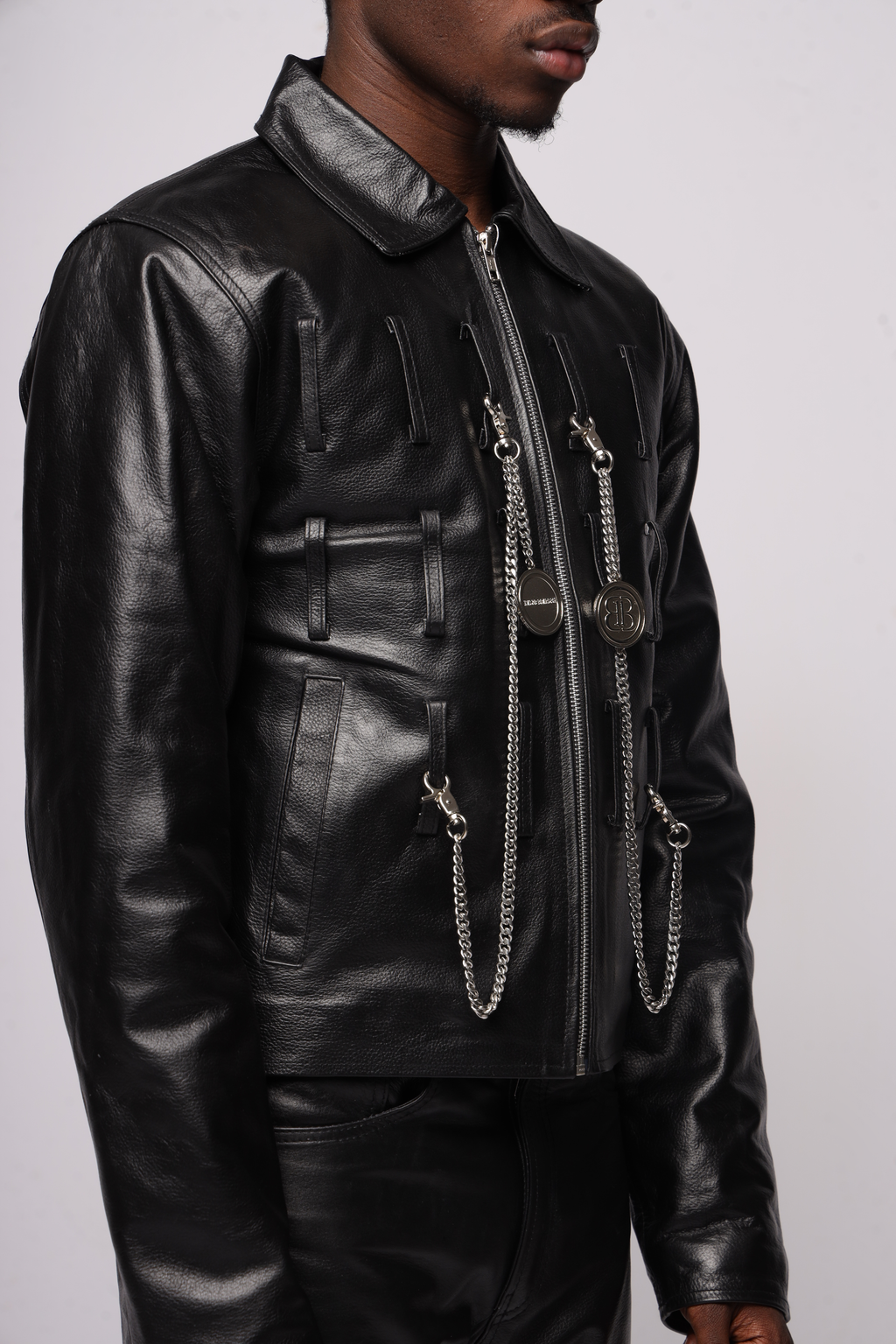 Looped Leather Jacket
