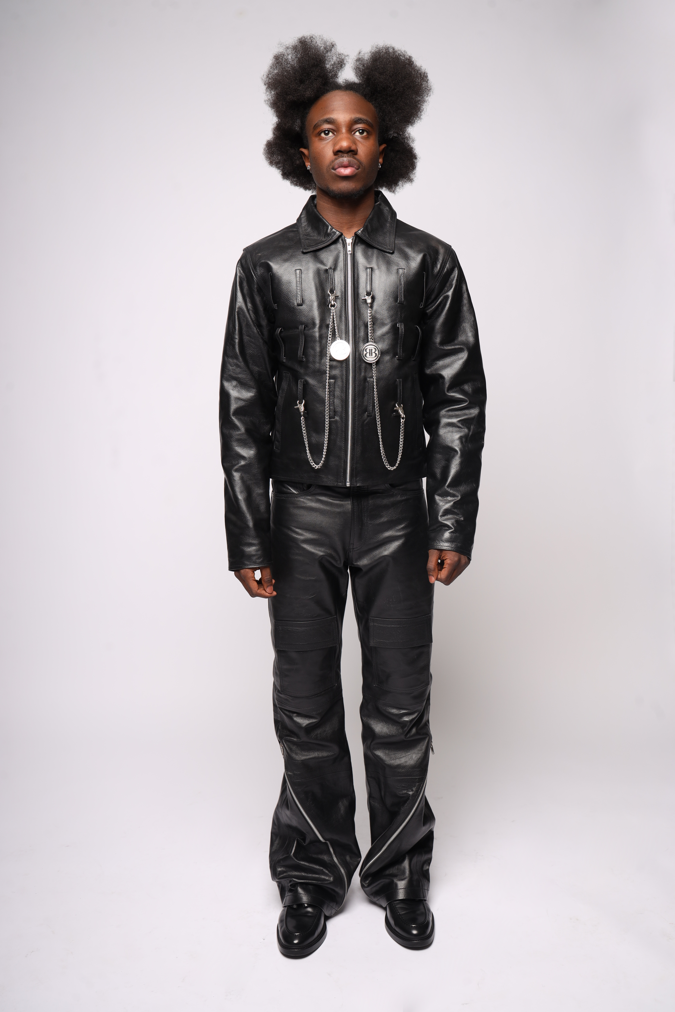 Looped Leather Jacket